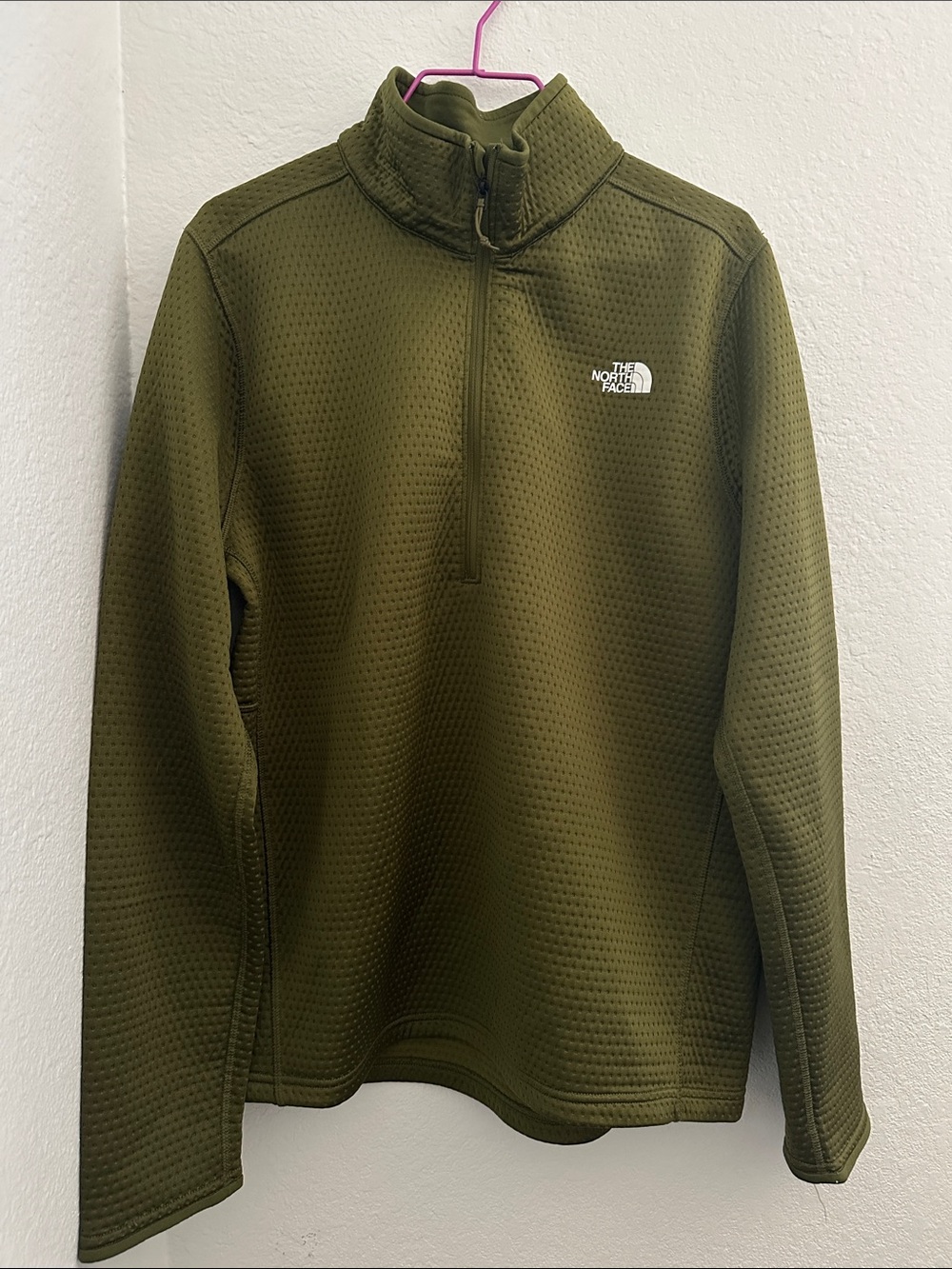 The North Face Olive Green Quarter-Zip Fleece Pullover